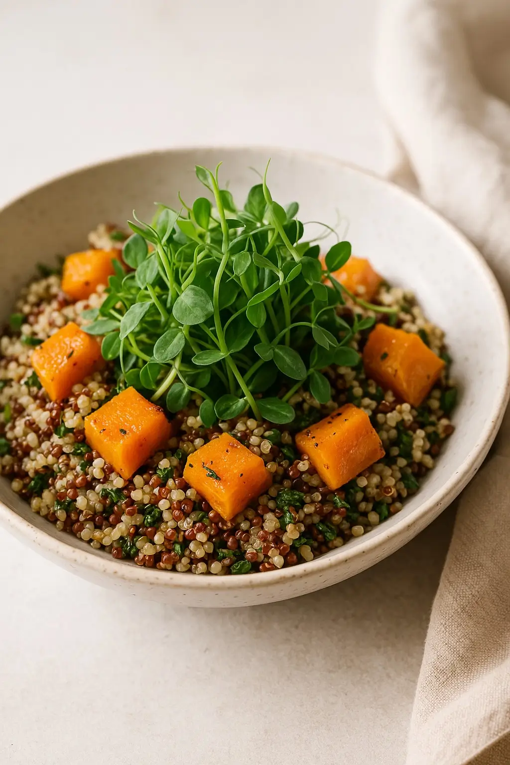 Salada de quinoa com Abóbora